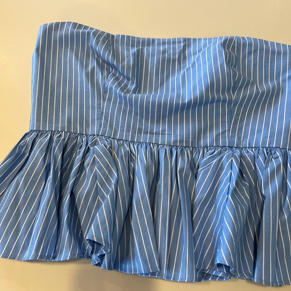 Strapless poplin cotton top